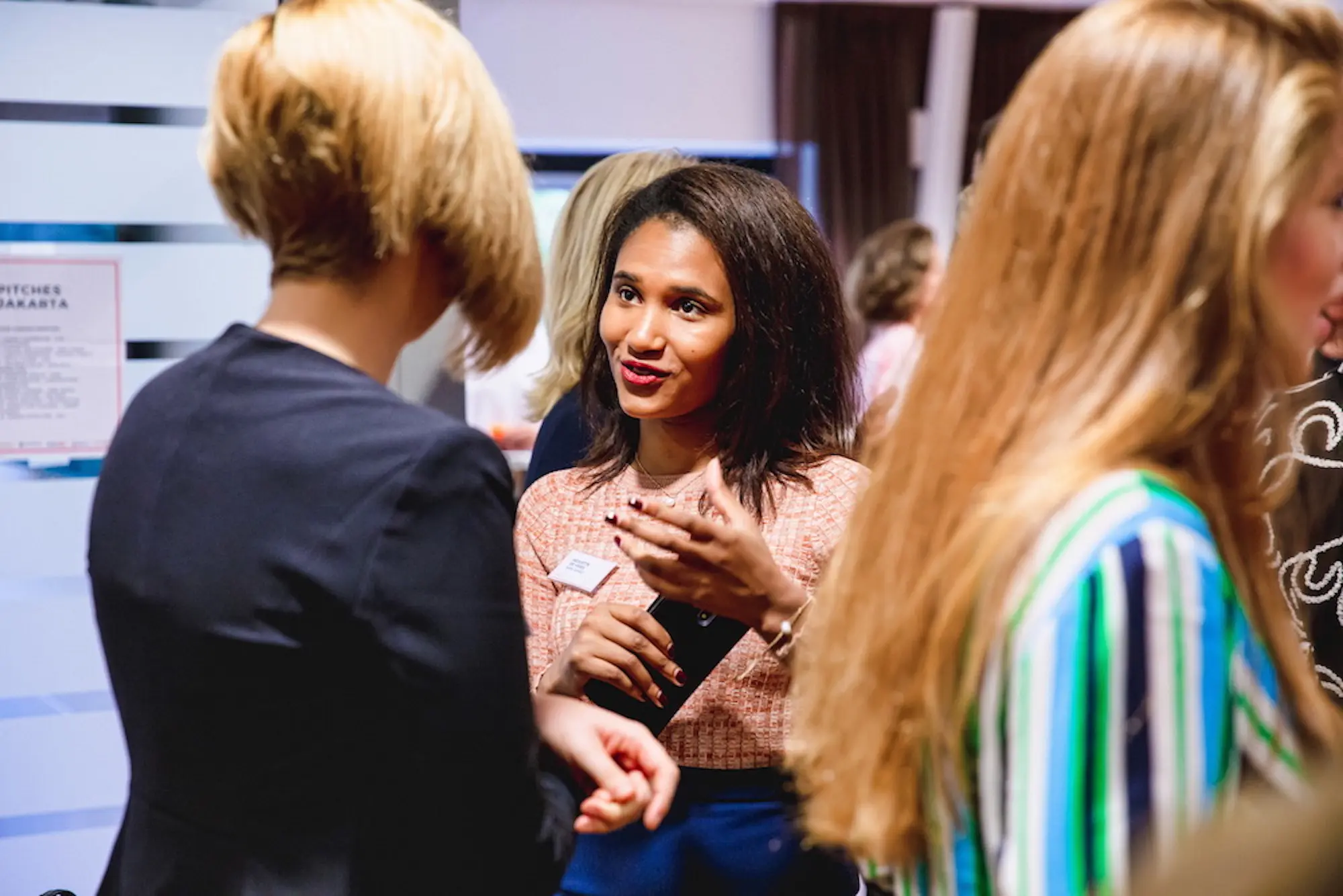 Founders deep in conversation at a Next Women gathering